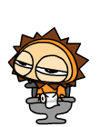 Gif animé lion wc